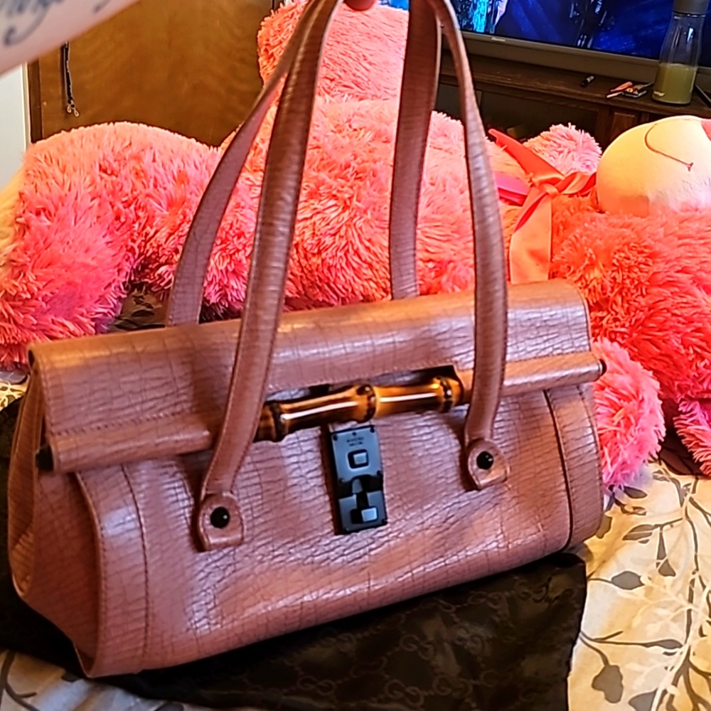 Gucci Pink Leather Handbag